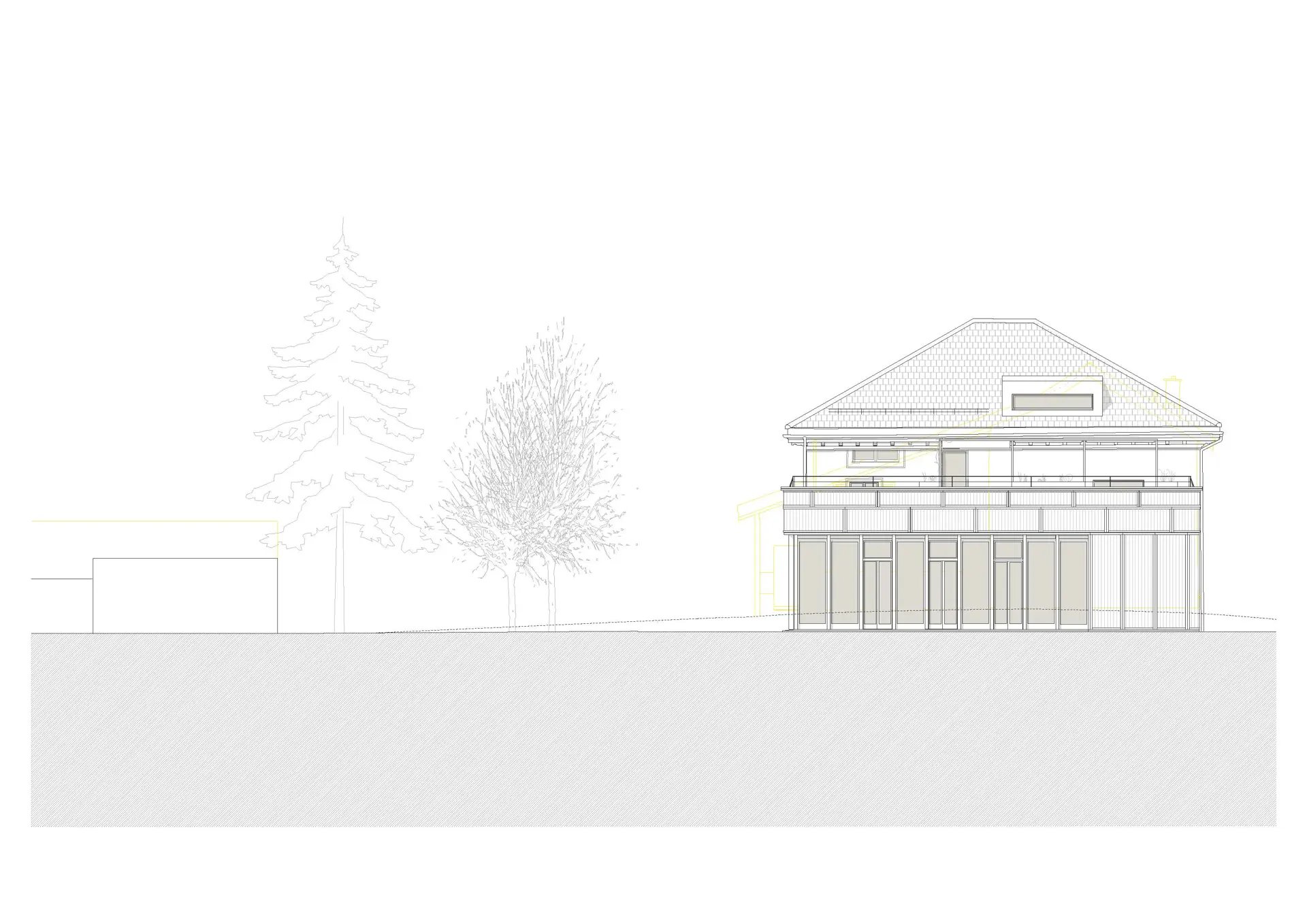 30_Umbau_Pfarrhaus mit Anbau Tenn Igis_ Ansicht Südost